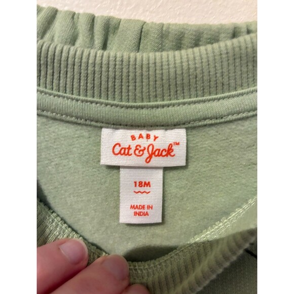 NWT Cat & Jack Green Rocket Sweatshirt & Pants Outfit - 18M - Picture 4 of 4